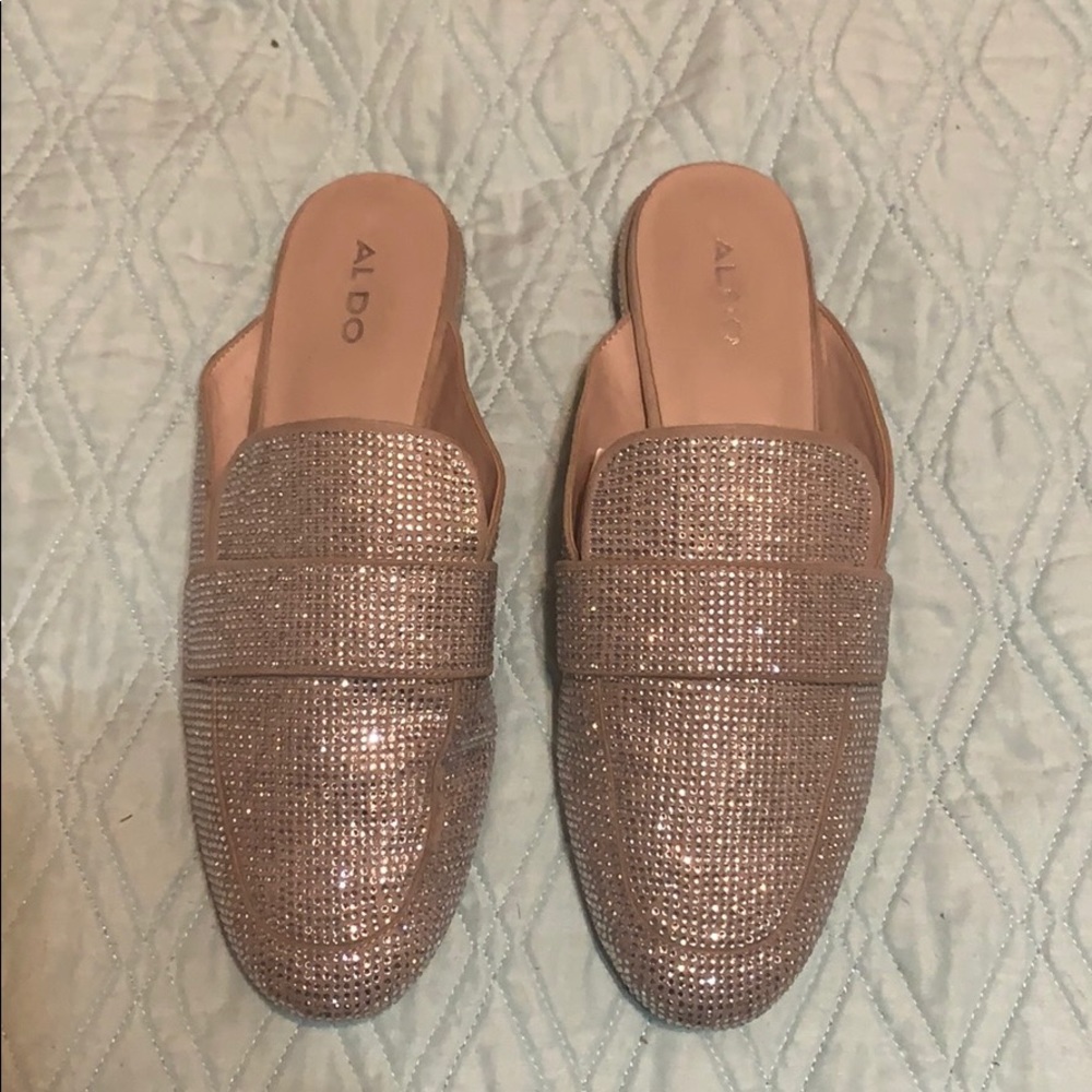Nude Sparkly Mules // ALDO // women’s 7.5